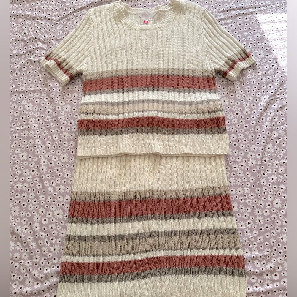 2 piece sweater skirt set
